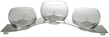 Snack server 3 small dishes in silver plated - Ercuis
